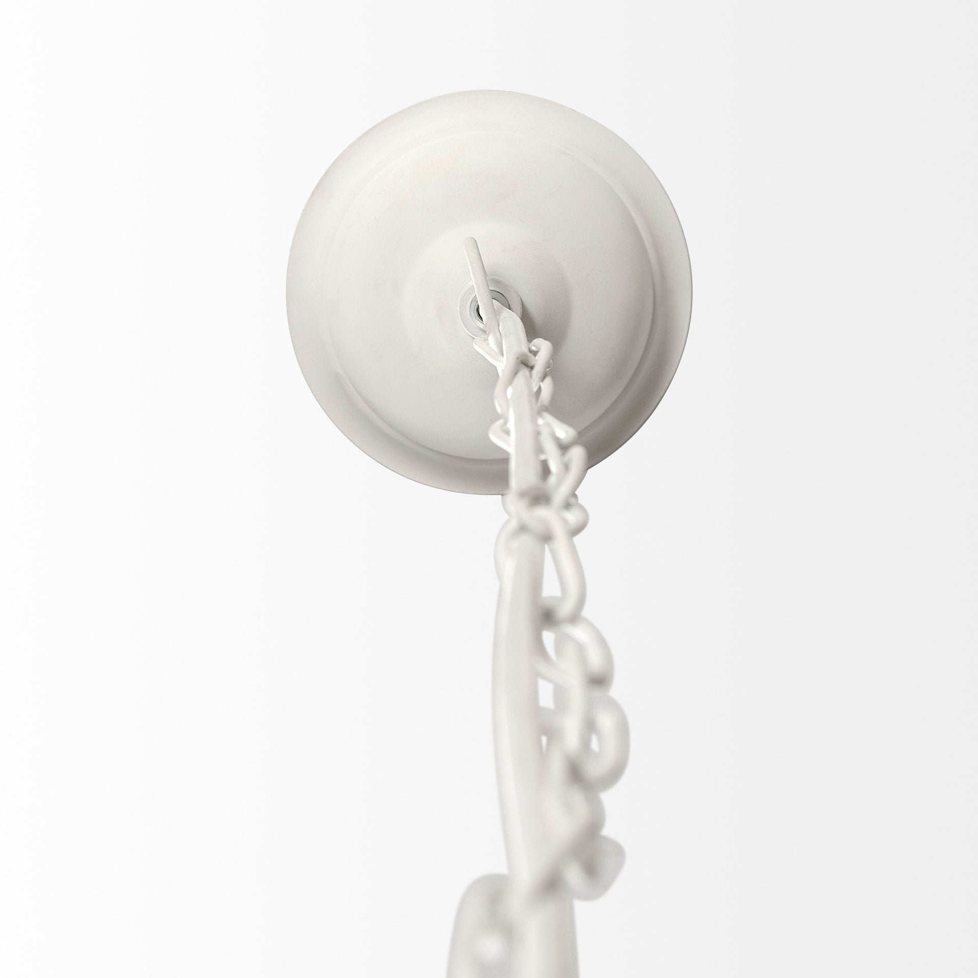 Lámpara colgante Theta con cuentas de madera lavada en blanco