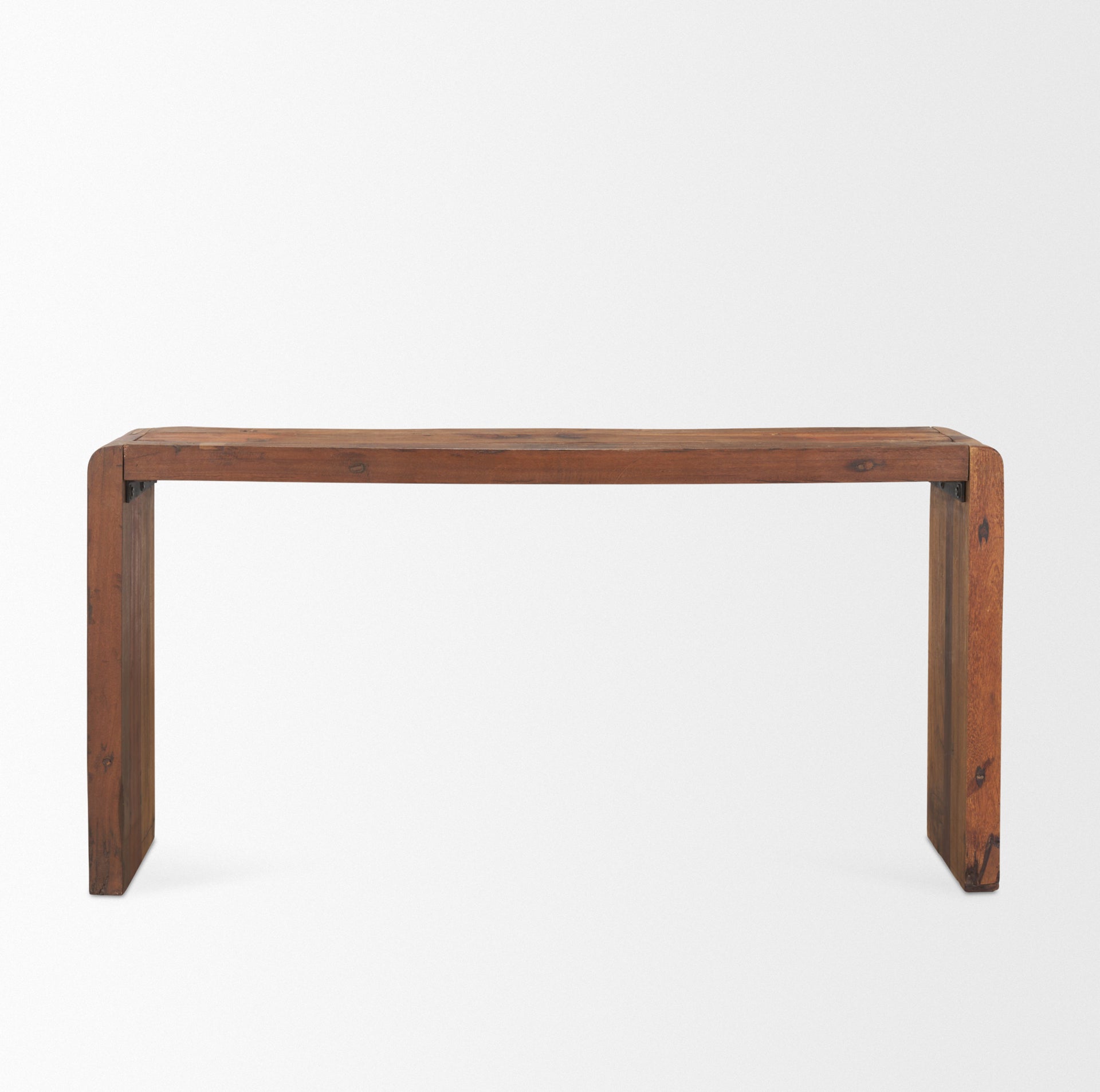 Mesa consola Estelle de madera recuperada rústica marrón