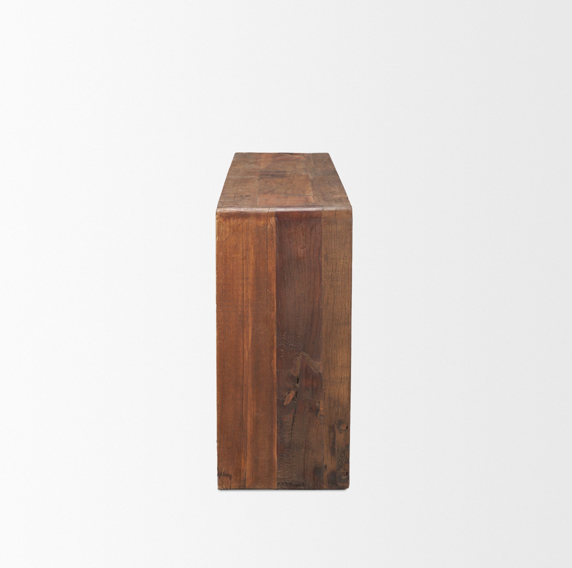 Mesa consola Estelle de madera recuperada rústica marrón