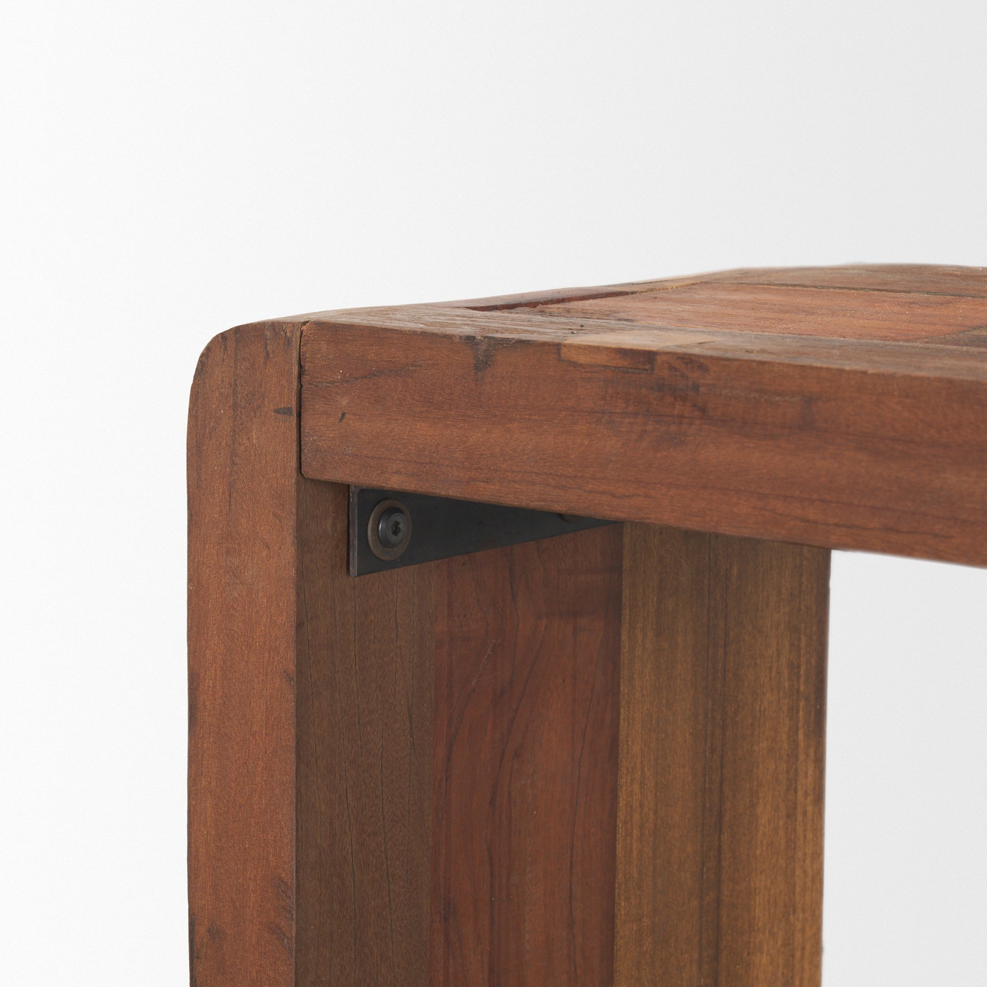 Mesa consola Estelle de madera recuperada rústica marrón