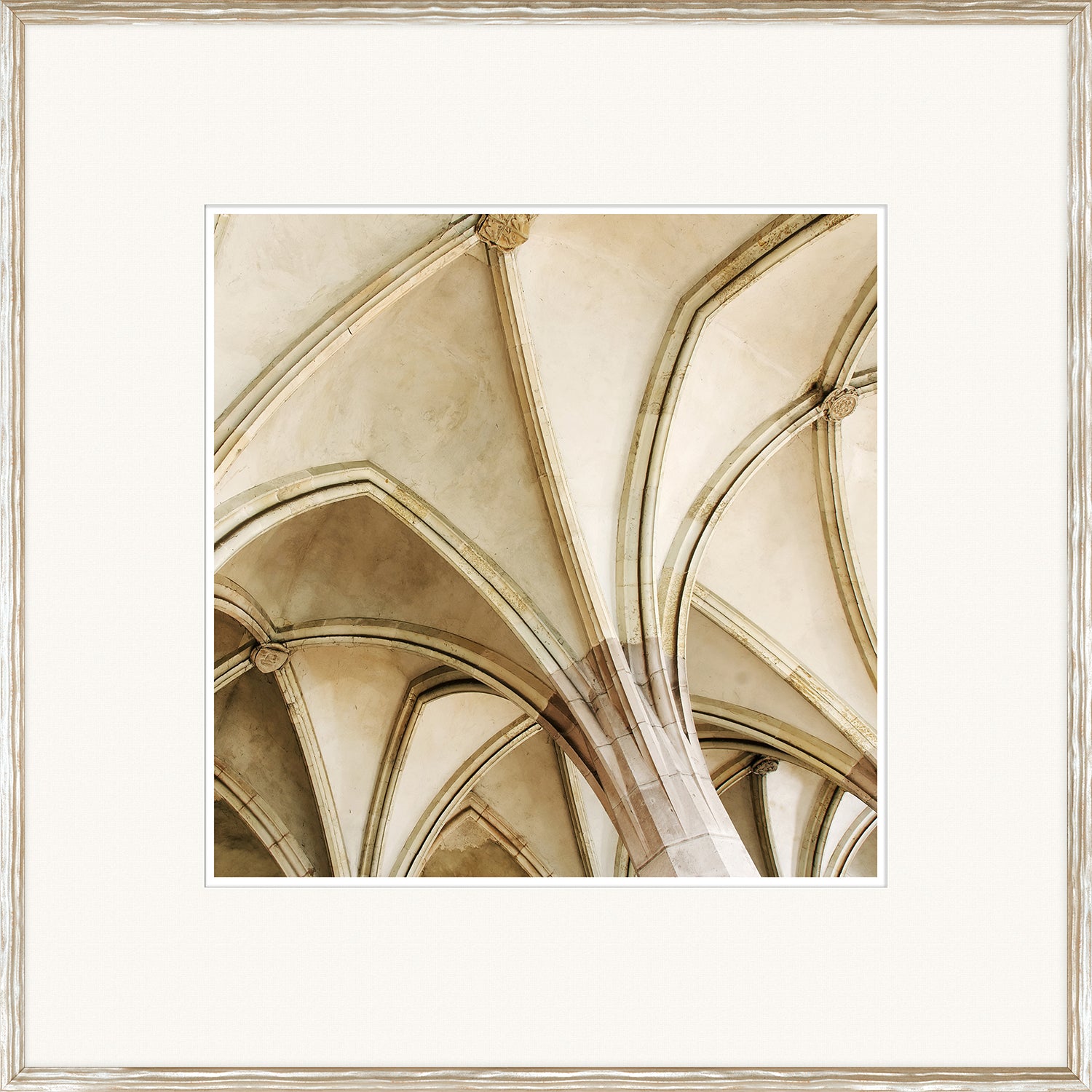 Ancient Ceilings II wall art featuring intricate arch details in soft beige tones.