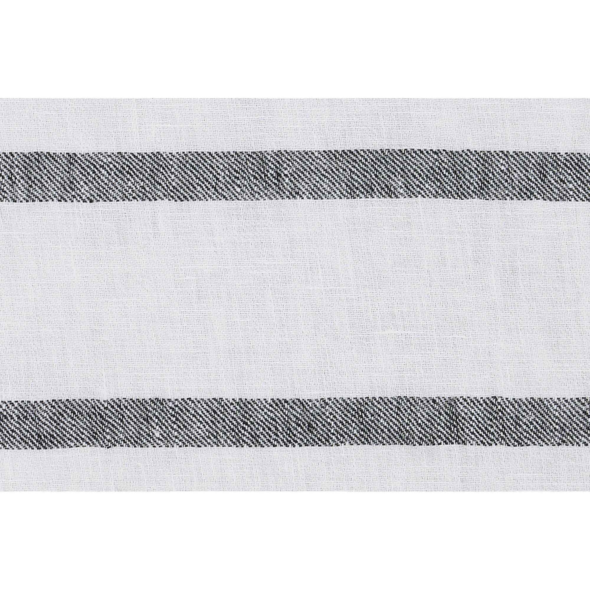 Nimah pillow featuring a white fabric with black striped pattern, showcasing a textured linen style.