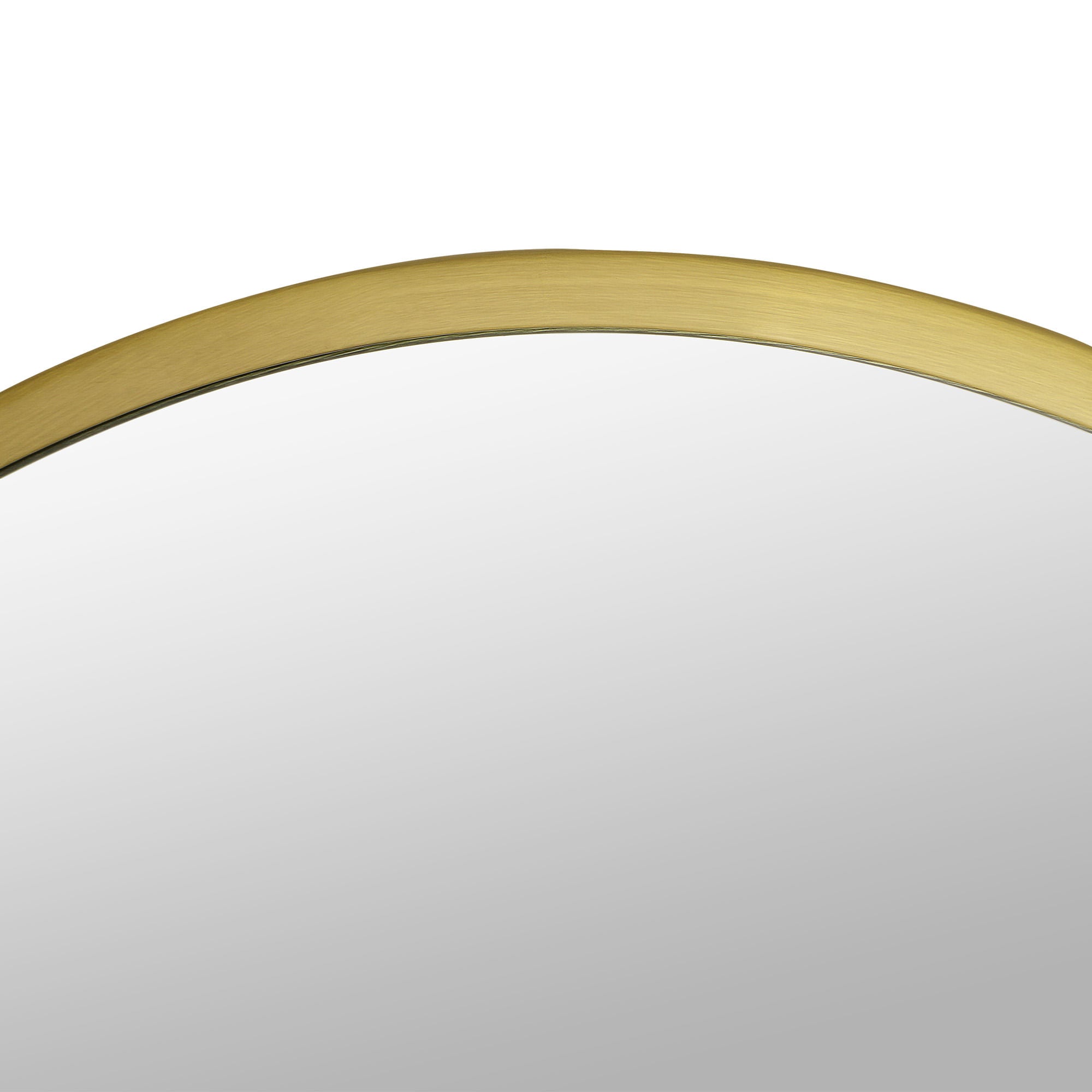 Parga mirror by Renwil, close-up view of the elegant gold frame with a smooth finish.