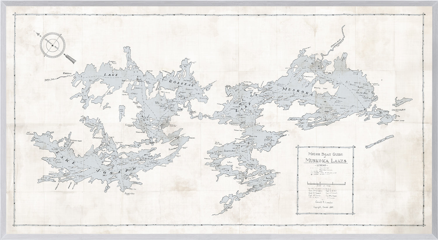 Mapa – Guía de lanchas motoras de los lagos Muskoka