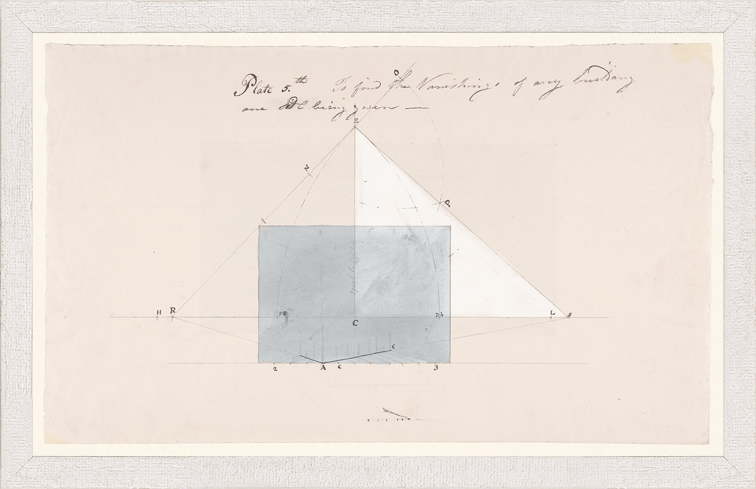 Collection 08 – Vanishing Point wall art featuring geometric shapes in soft gray and white tones.
