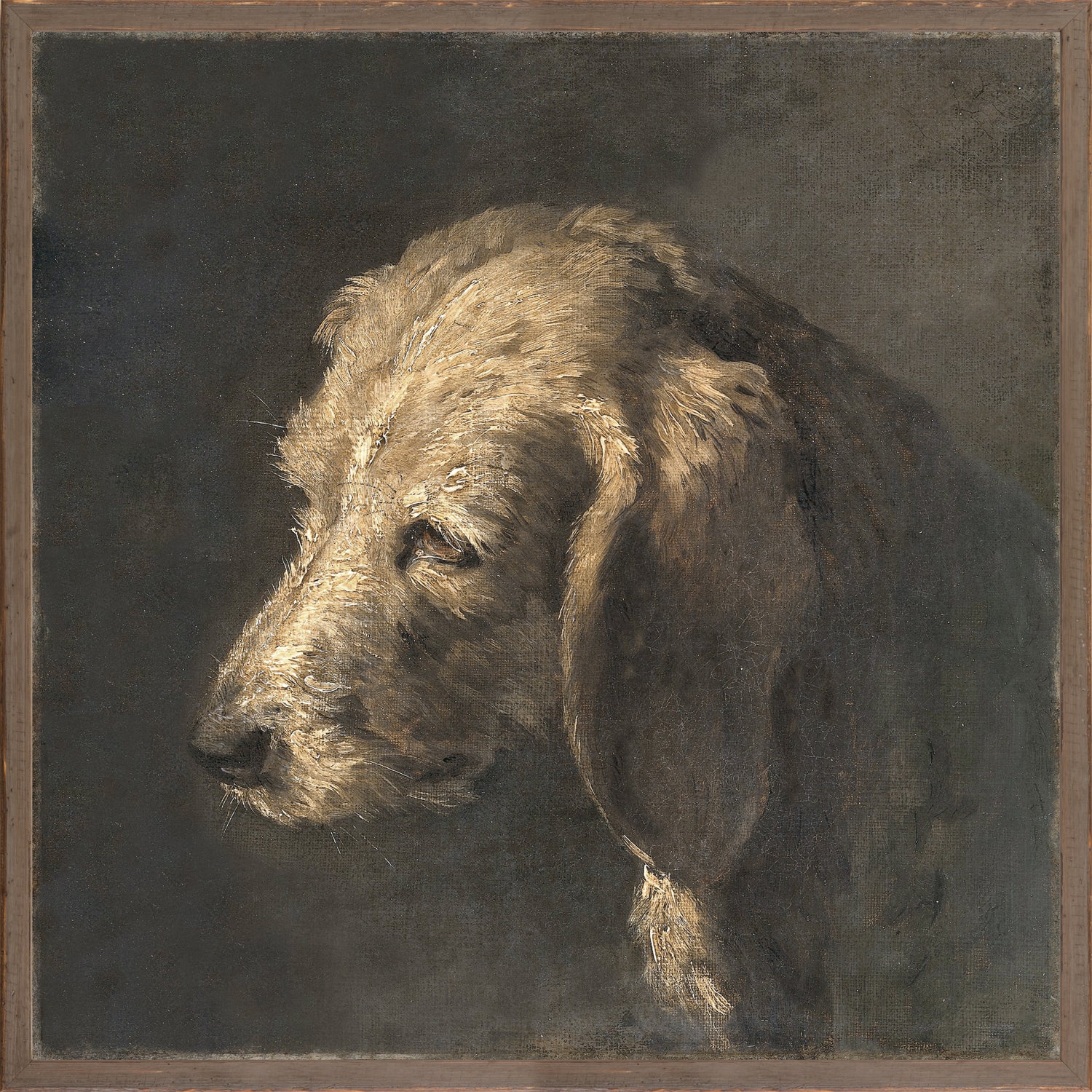 Northern Collection – Portrait C. 1845, close-up of dog painting, highlighting fur texture and expression.