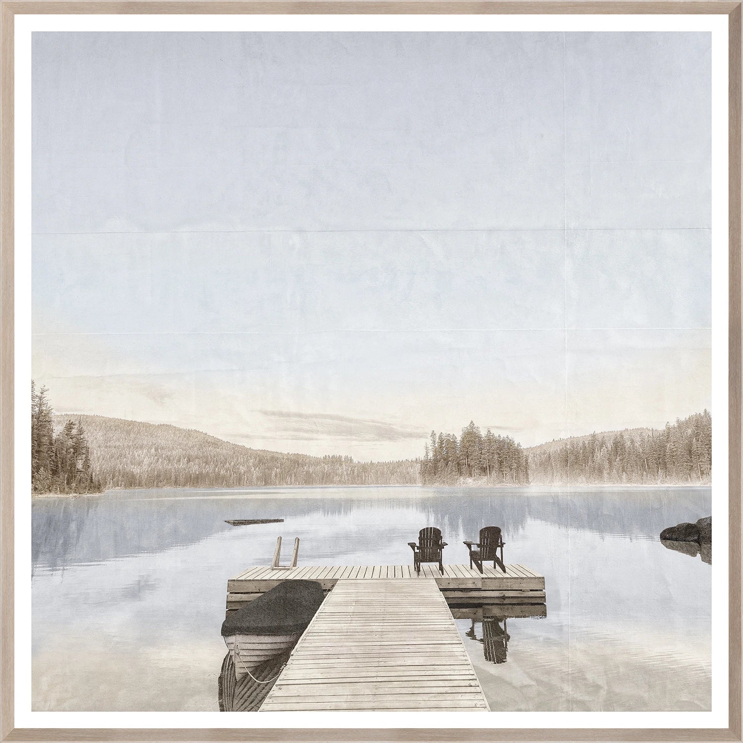 front view of Idyllic Lake luxury Artwork