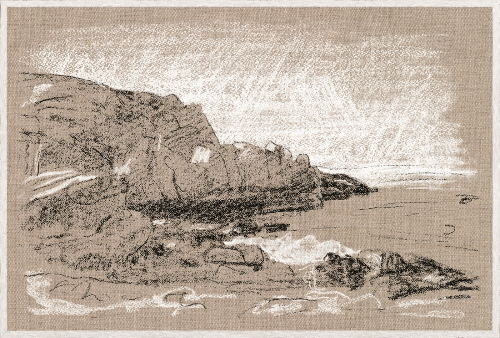 Plein Air Seascape III — nature and landscape fine art print shown from another angle
