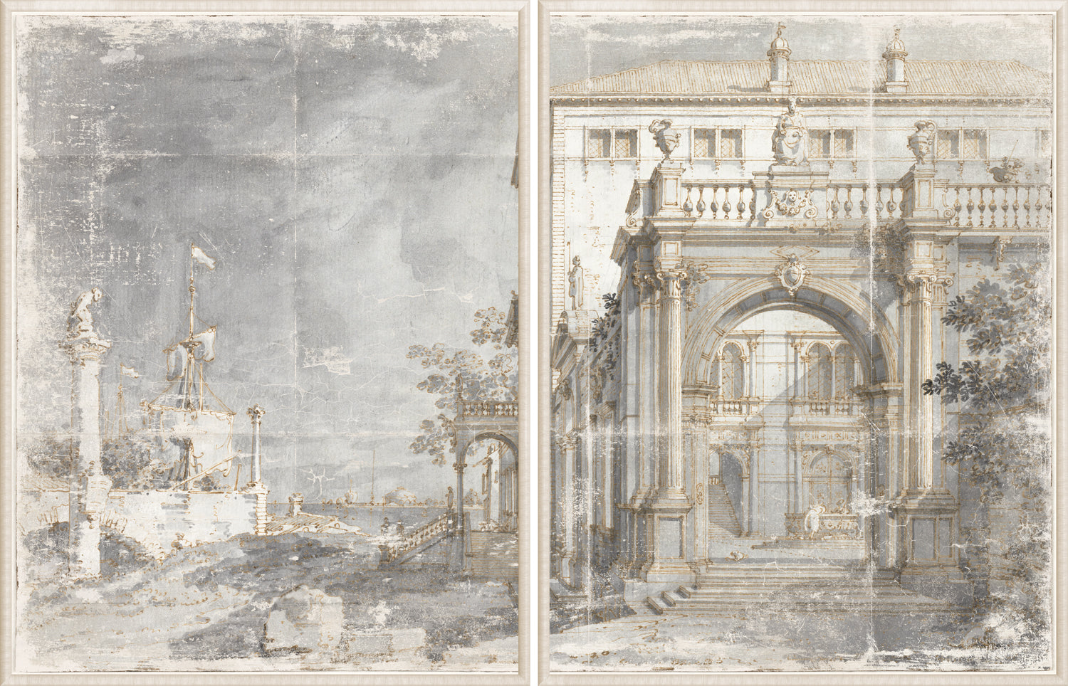Villa junto a la laguna c. 1740
