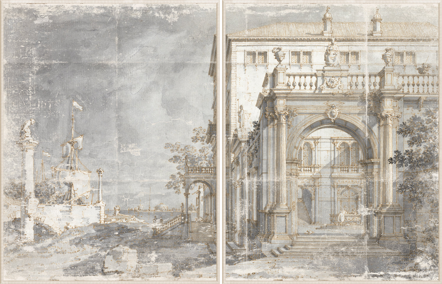 Villa junto a la laguna c. 1740