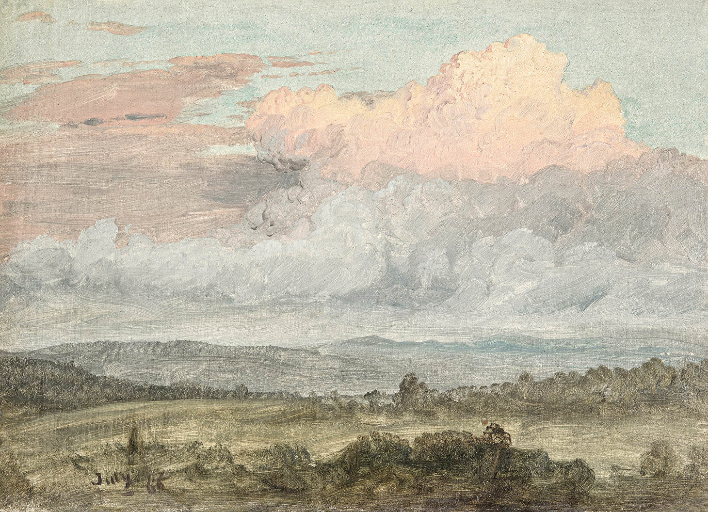 Hudson River School – Clouds, Hudson Valley C. 1870
