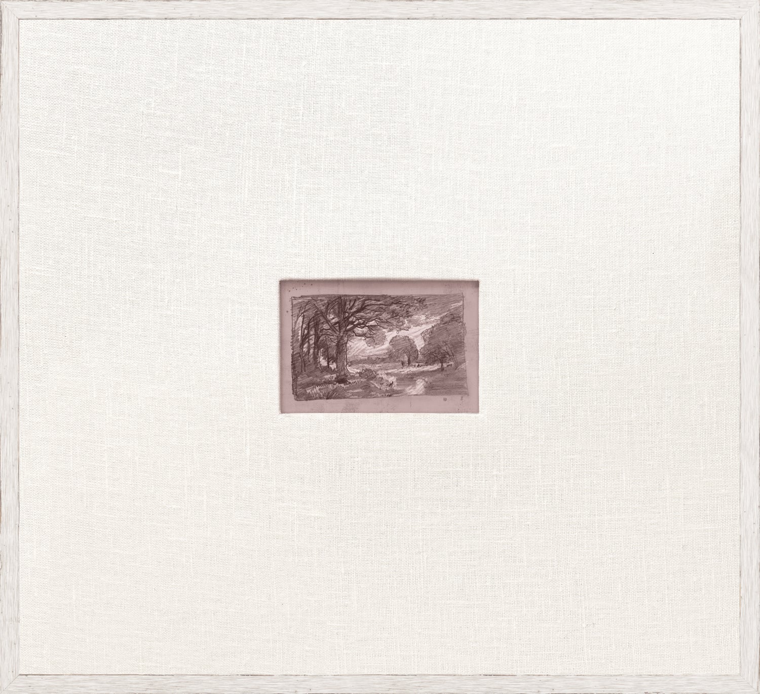 Mini Sketch II C. 1892 by Celadon, framed wall art with a light textured frame and a small landscape print.