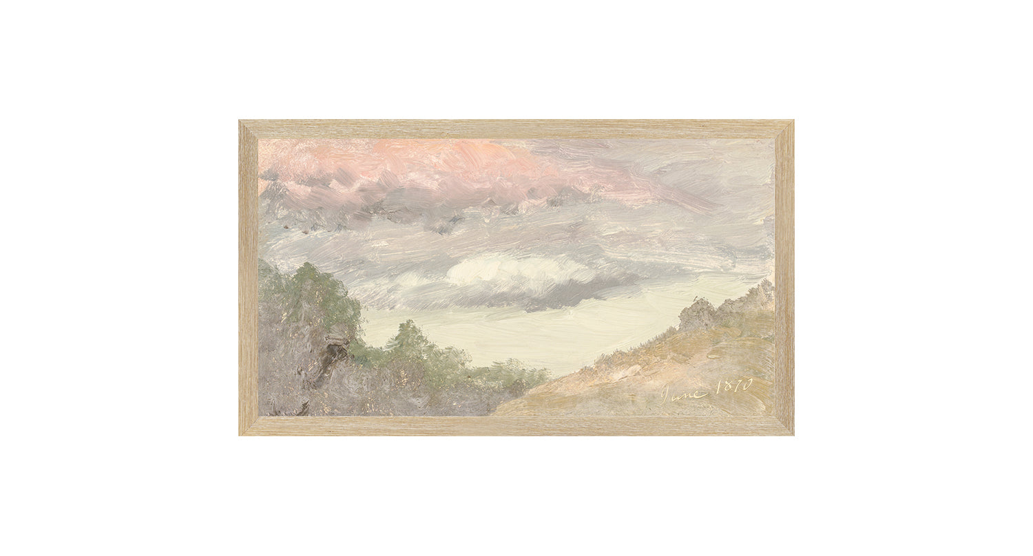 Escuela del río Hudson – Nubes sobre la granja de Church, c. 1870