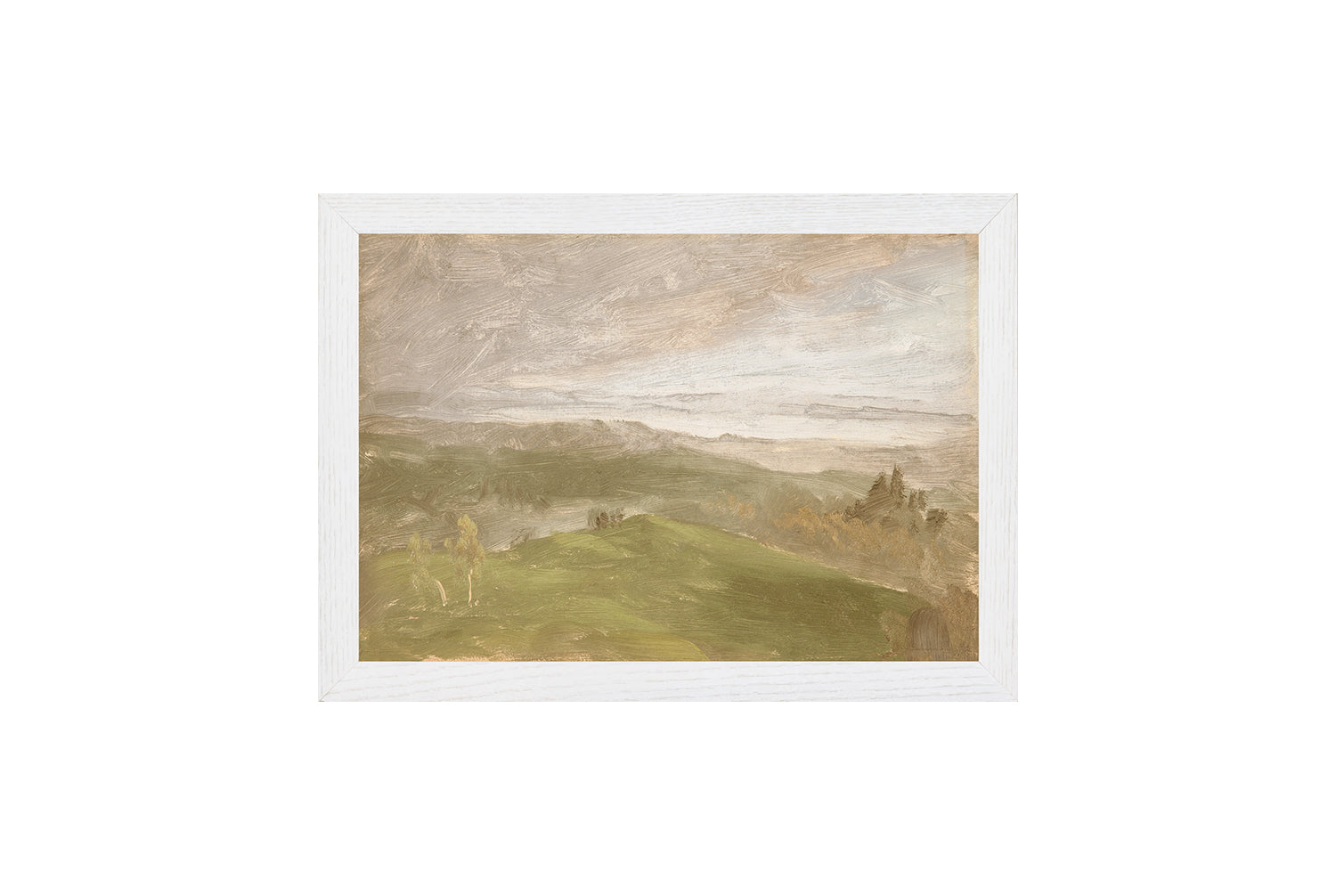 Hudson River School – Summer View, Hudson Valley C. 1870 framed art print, 8.25 × 11.25 in