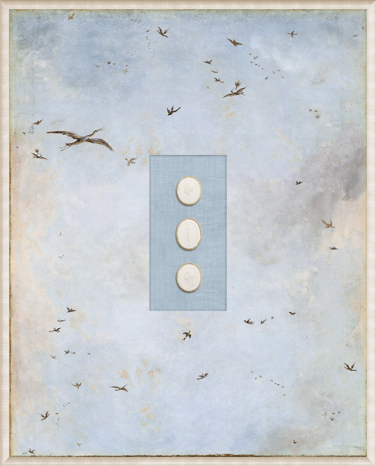 Grand Tour Intaglio – Soaring II, Form VI framed art print, 16.75 × 20.75 in