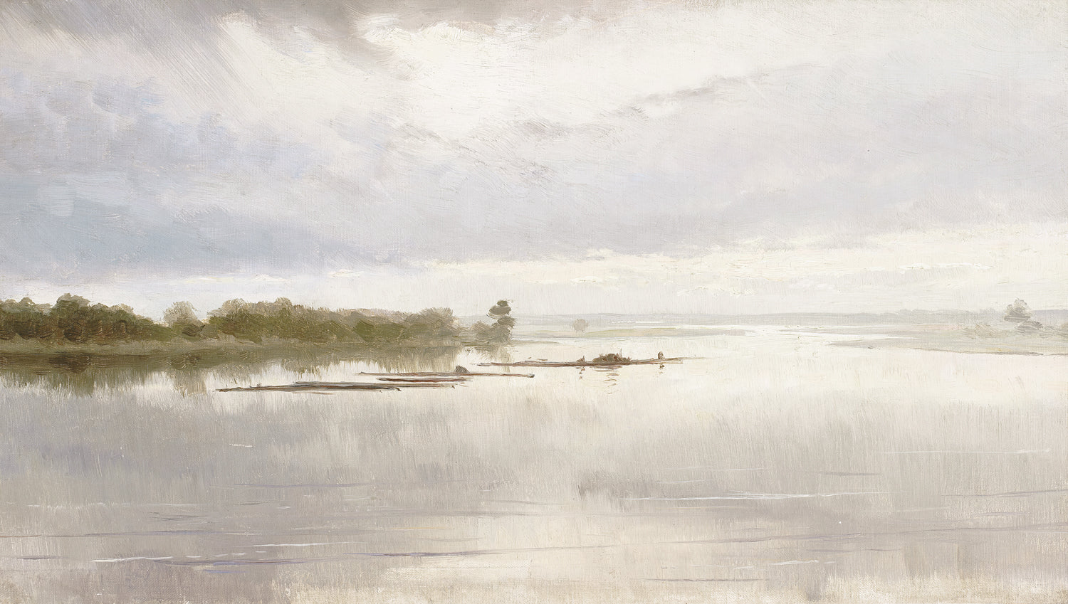 Paysage fluvial, vers 1851
