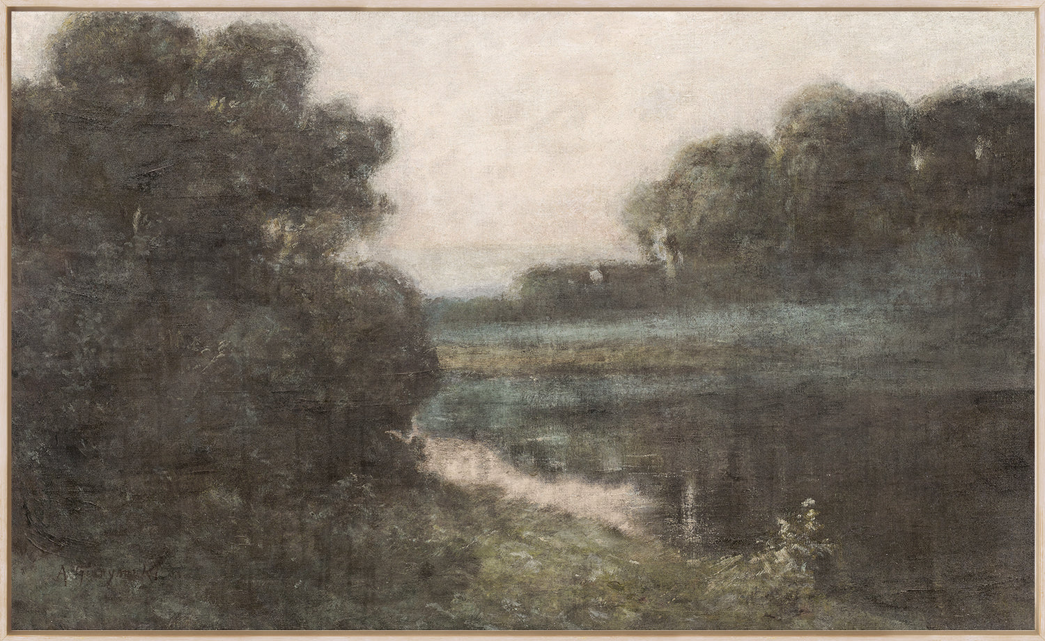 Dundurn Pond C.1891 wall art featuring a serene landscape with trees and water.