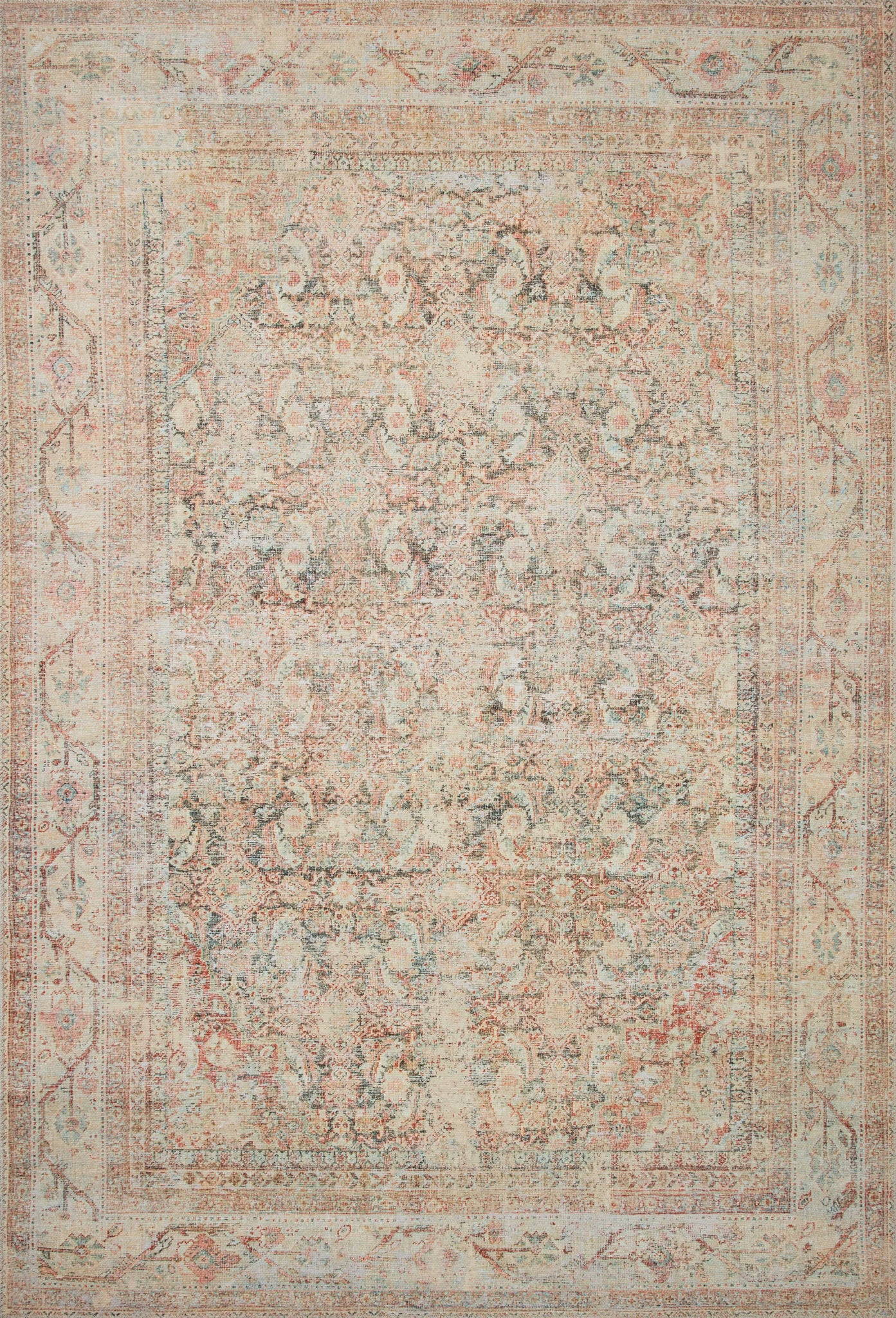 front view of Bliss Shag Grey / White luxury Rug