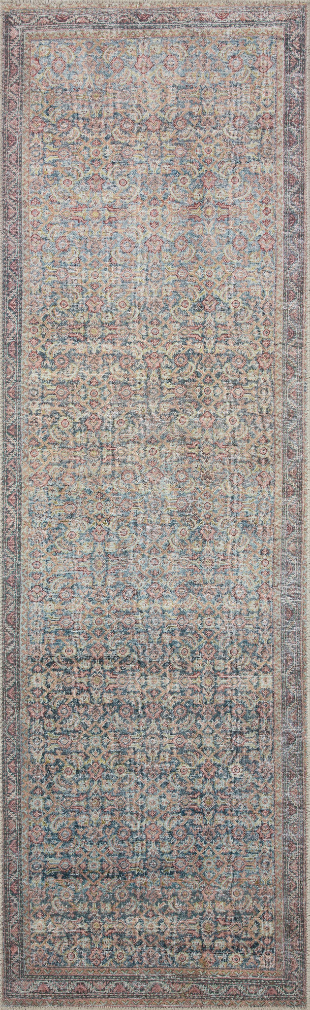 side view of Adrian Denim / Multi luxury Rug