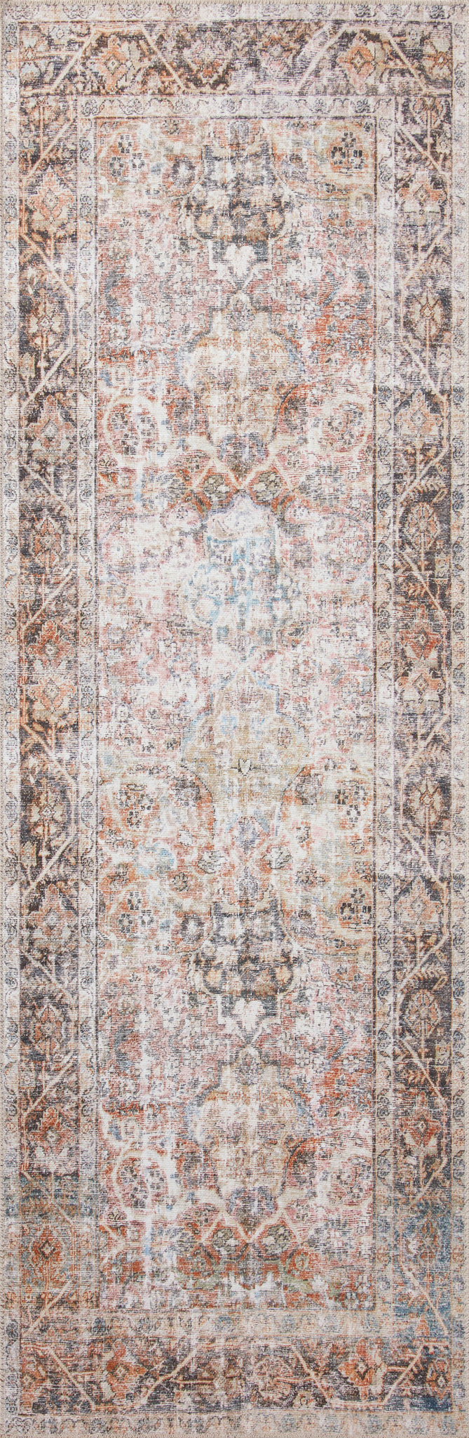 side view of Adrian Sunset / Charcoal luxury Rug