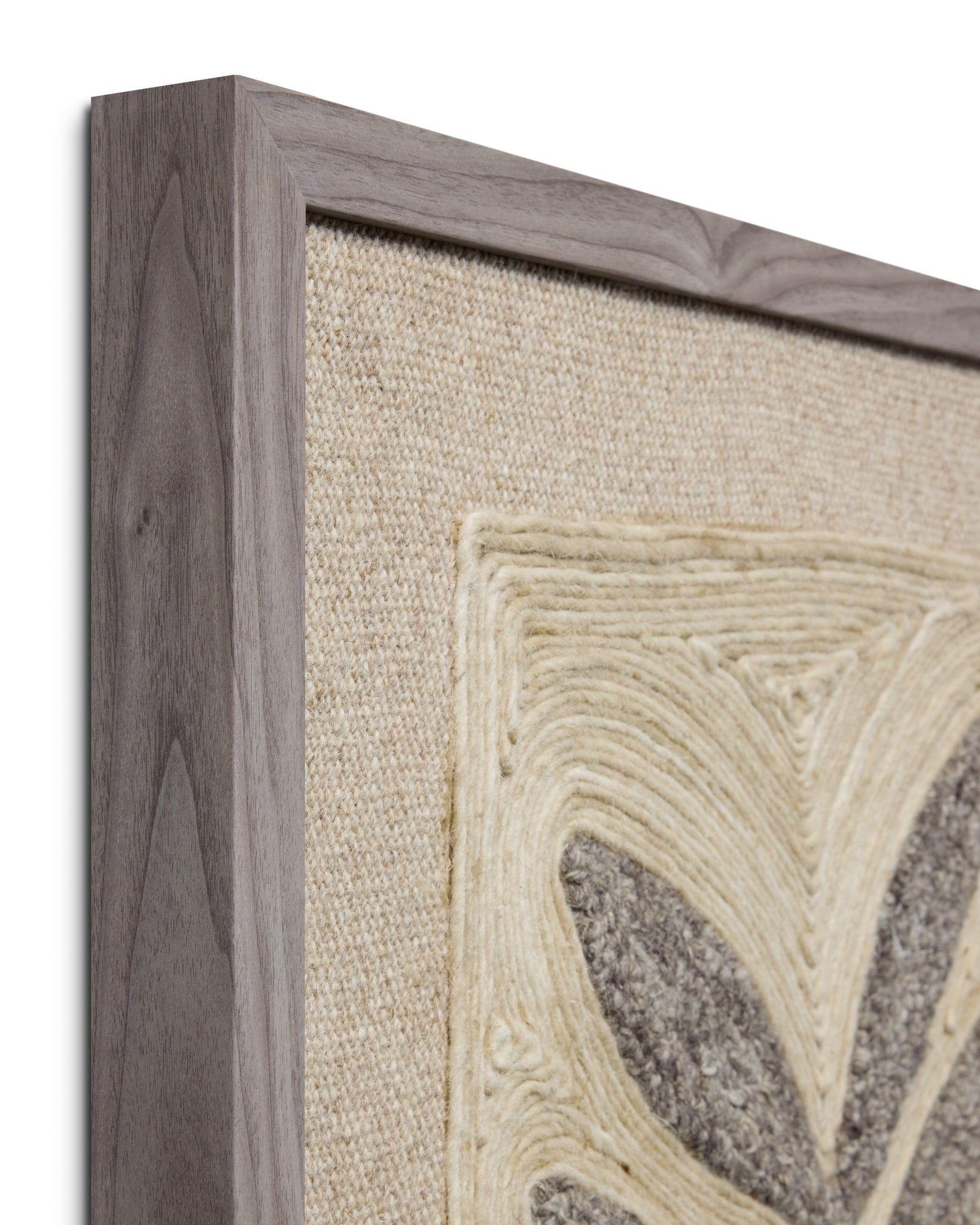 Frond & Fog Grey Rug Art - Wall Art Corner (V)