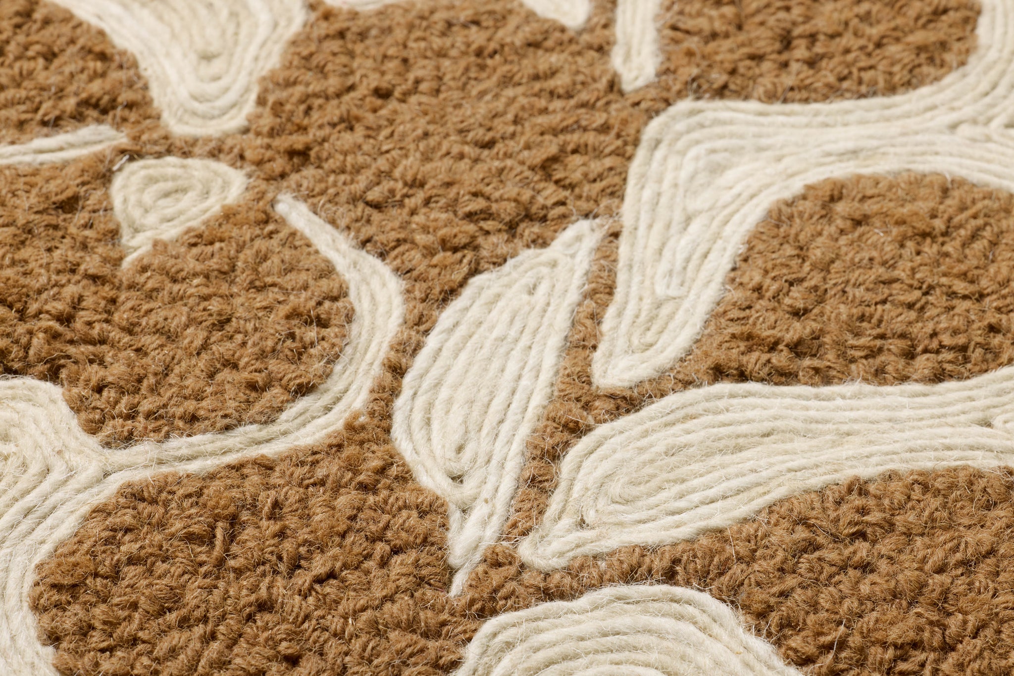 Sprig & Soil Brown Rug Art - Macro Detail (H)