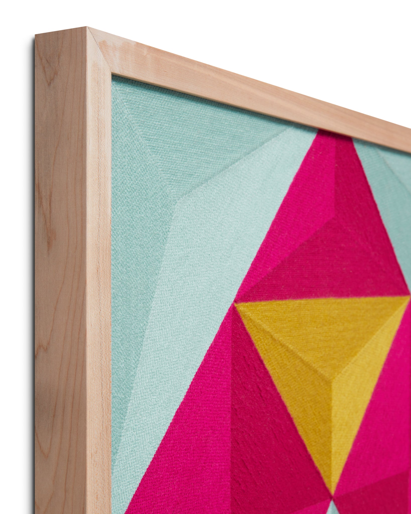 angle view of Fair and Square Pink / Gold luxury Artwork