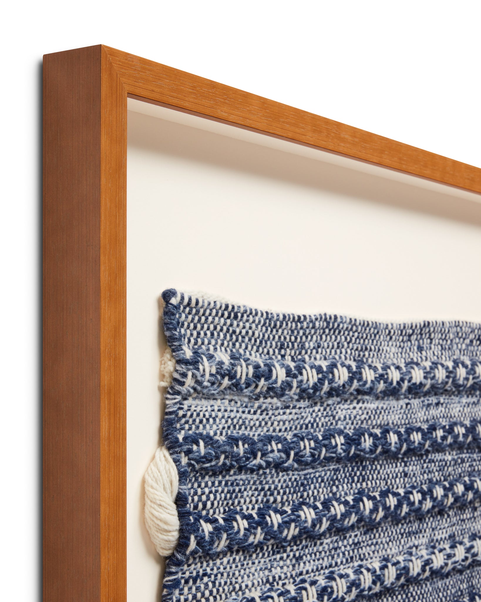 angle view of Ramble Blue / Ivory luxury Artwork