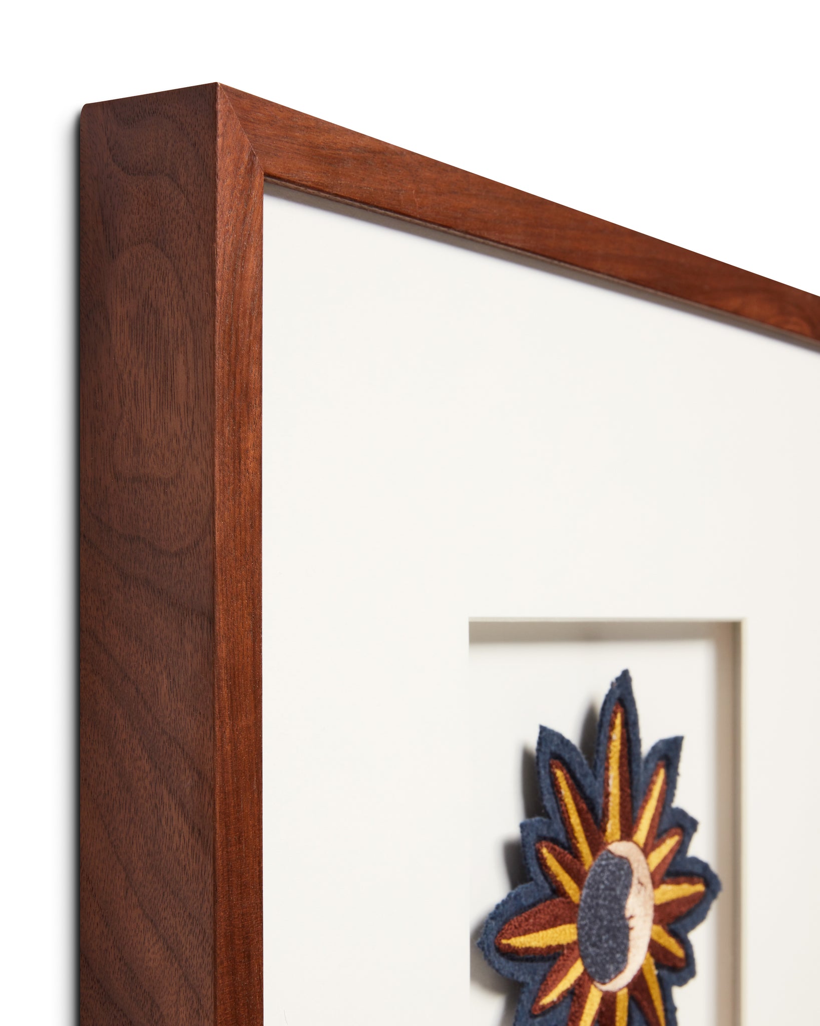 angle view of Mystic Patch Blue / Brown luxury Artwork