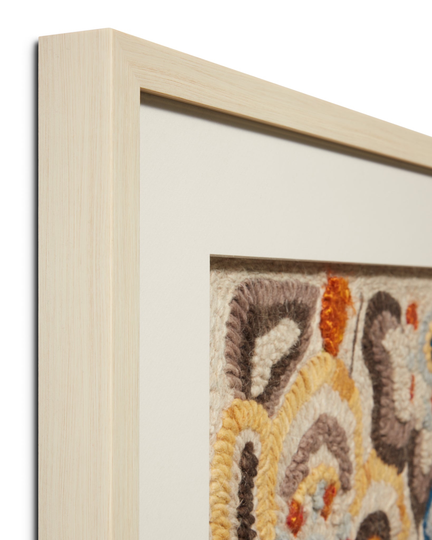 angle view of Night Bloom Ivory / Multi luxury Artwork