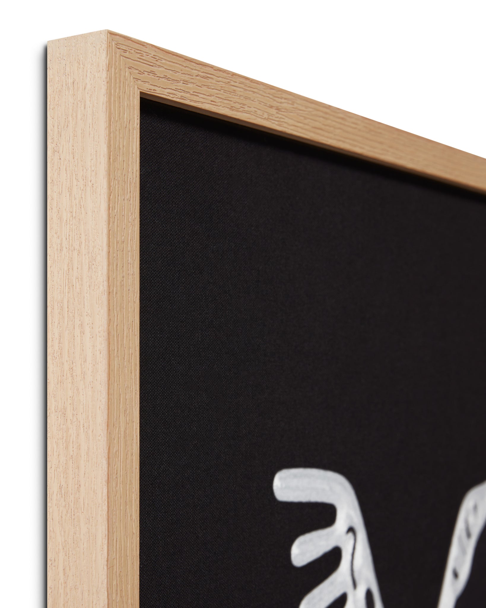 angle view of Oni Black / Ivory luxury Artwork