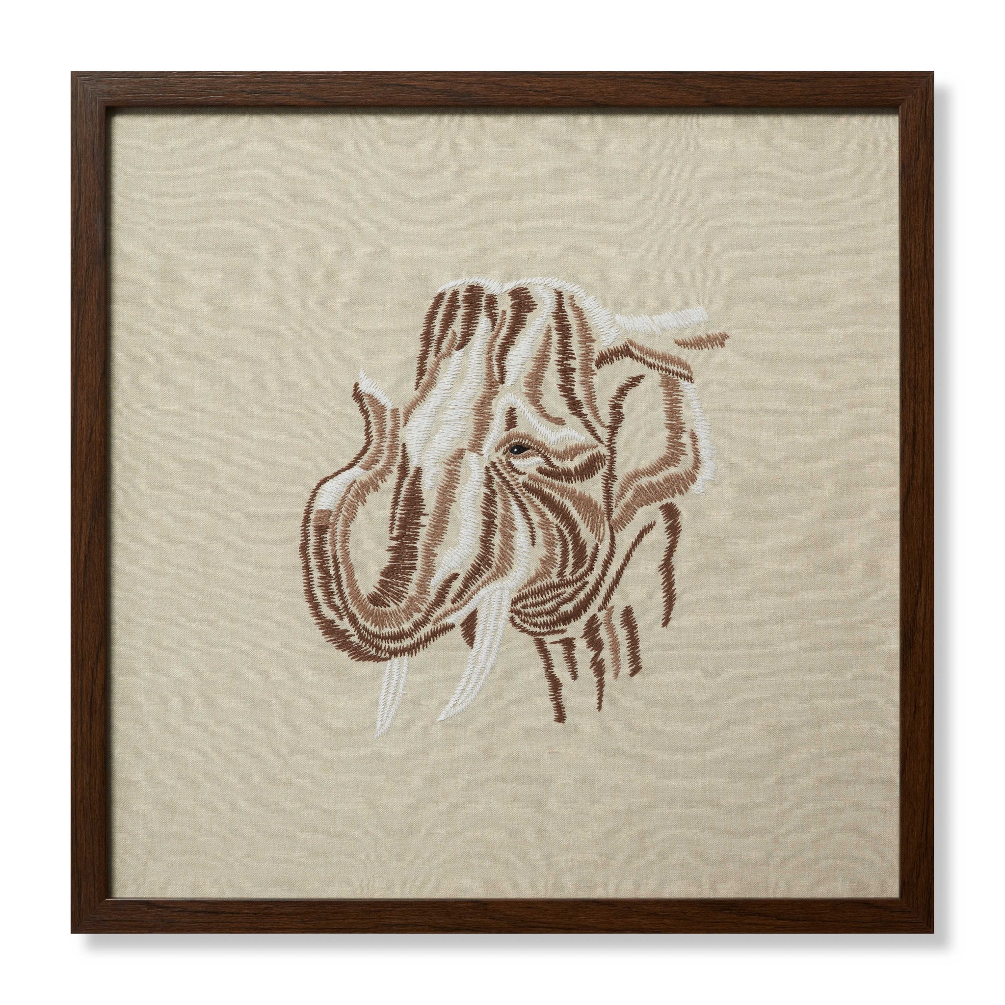 front view of Tisk Tusk Beige / Ivory luxury Artwork