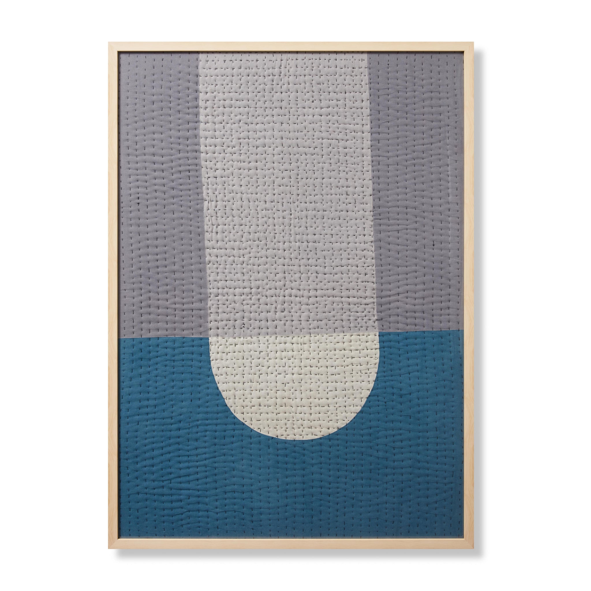 Bullet Point Blue / Grey Rug Art - Aerial Image