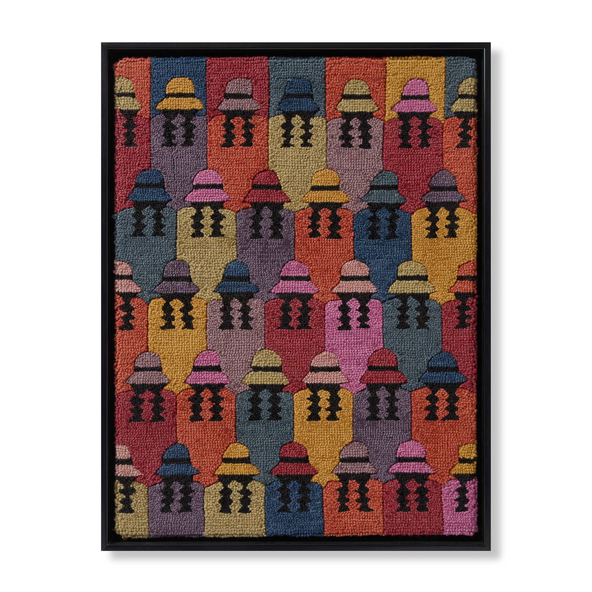 front view of Puno Ladies Multi / Black luxury Artwork