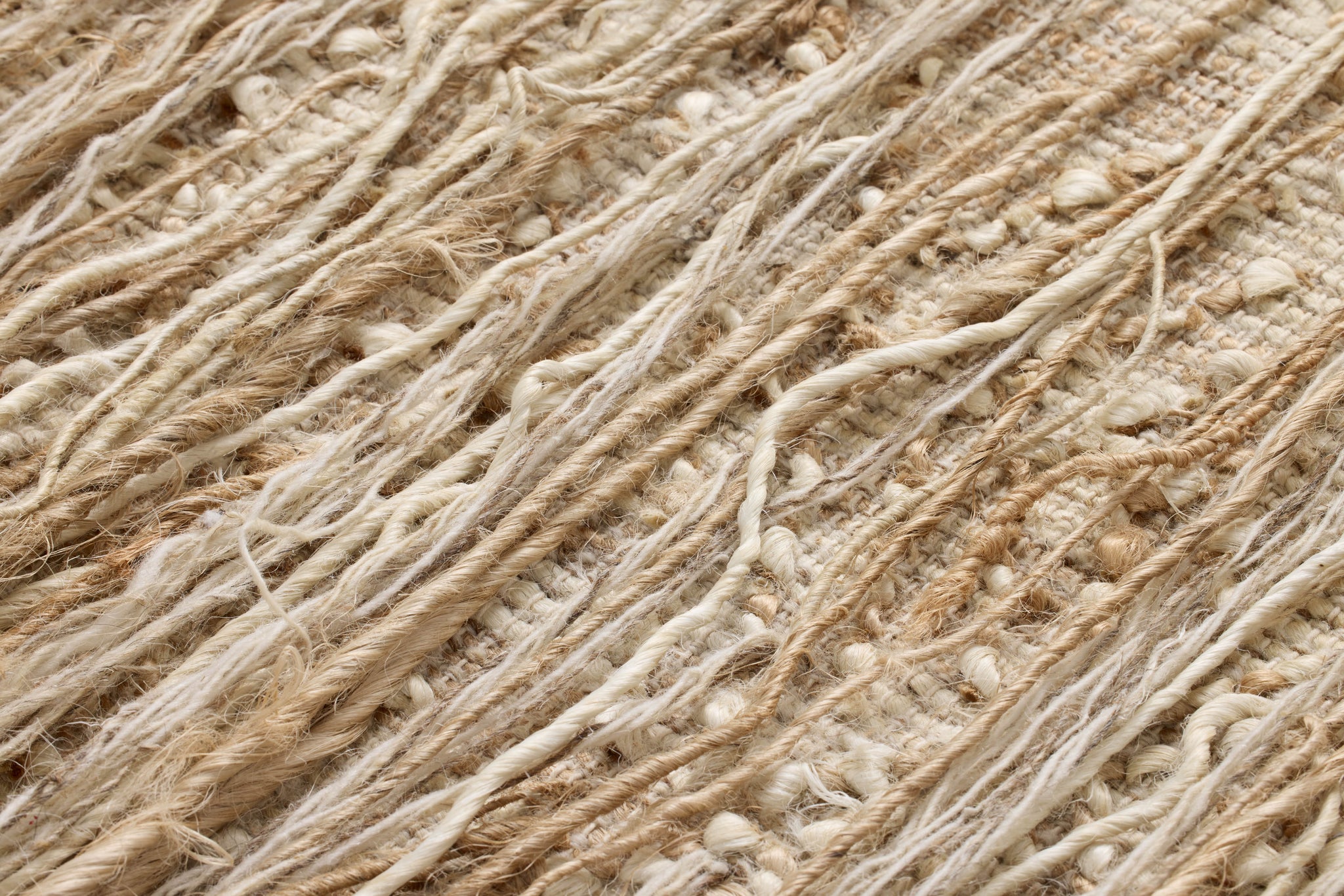 Natural Falls Beige / Ivory Rug Art - Macro Detail (H)