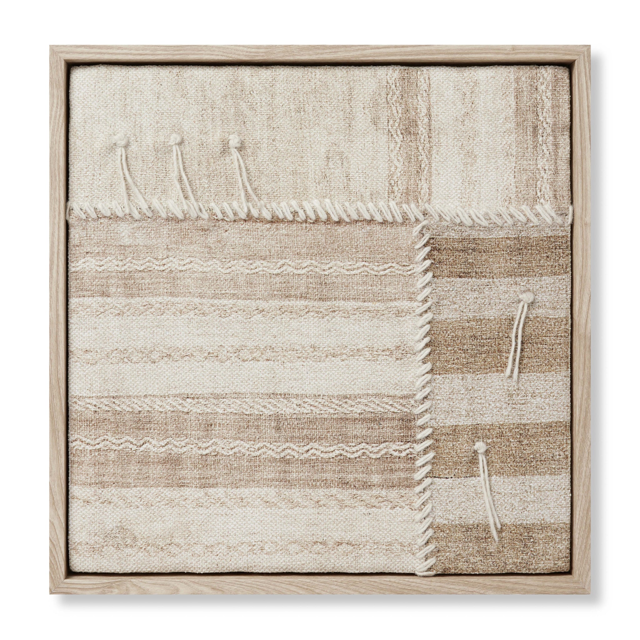 Patchwork B Beige / Brown Rug Art - Aerial Image