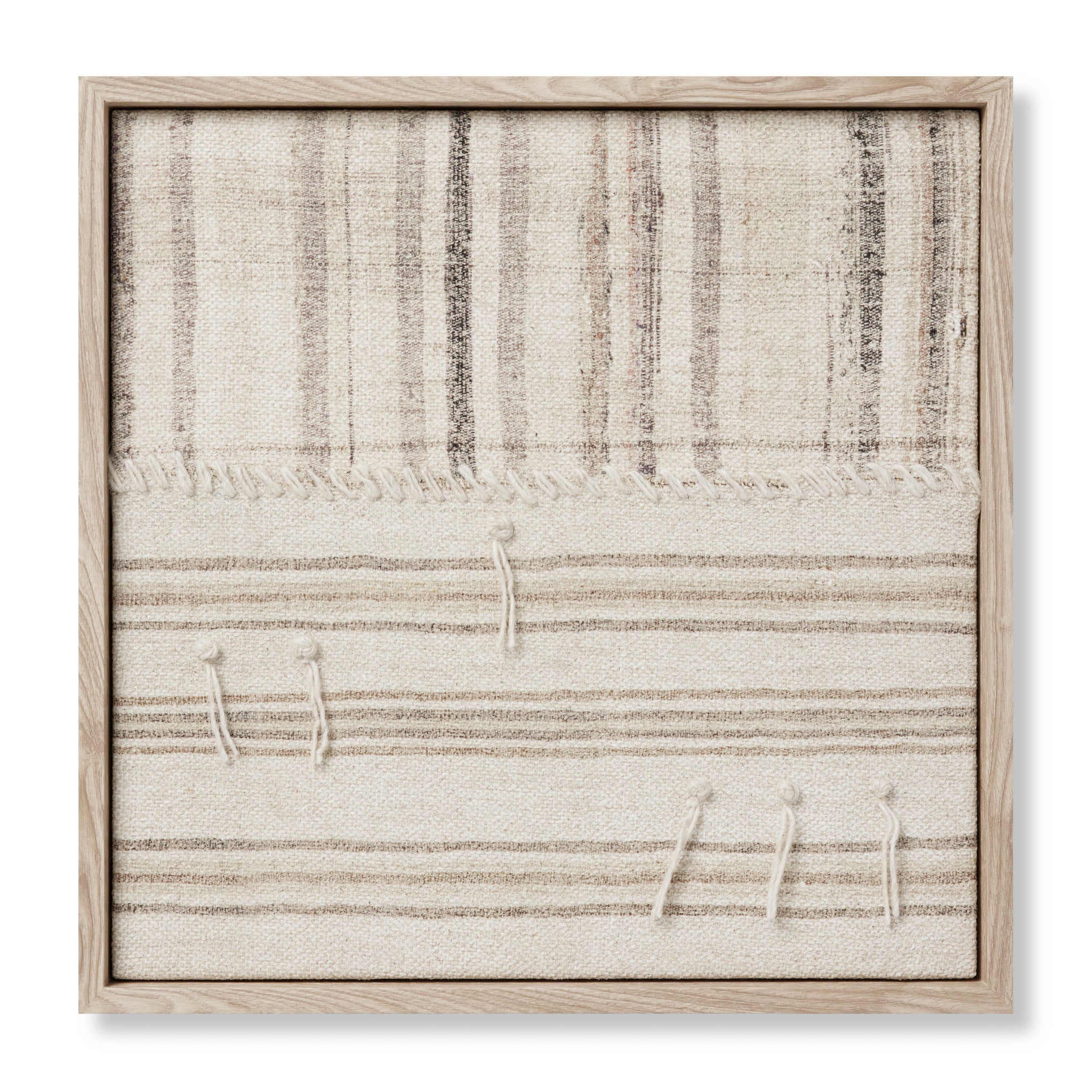 Patchwork C Beige / Brown Rug Art - Aerial Image