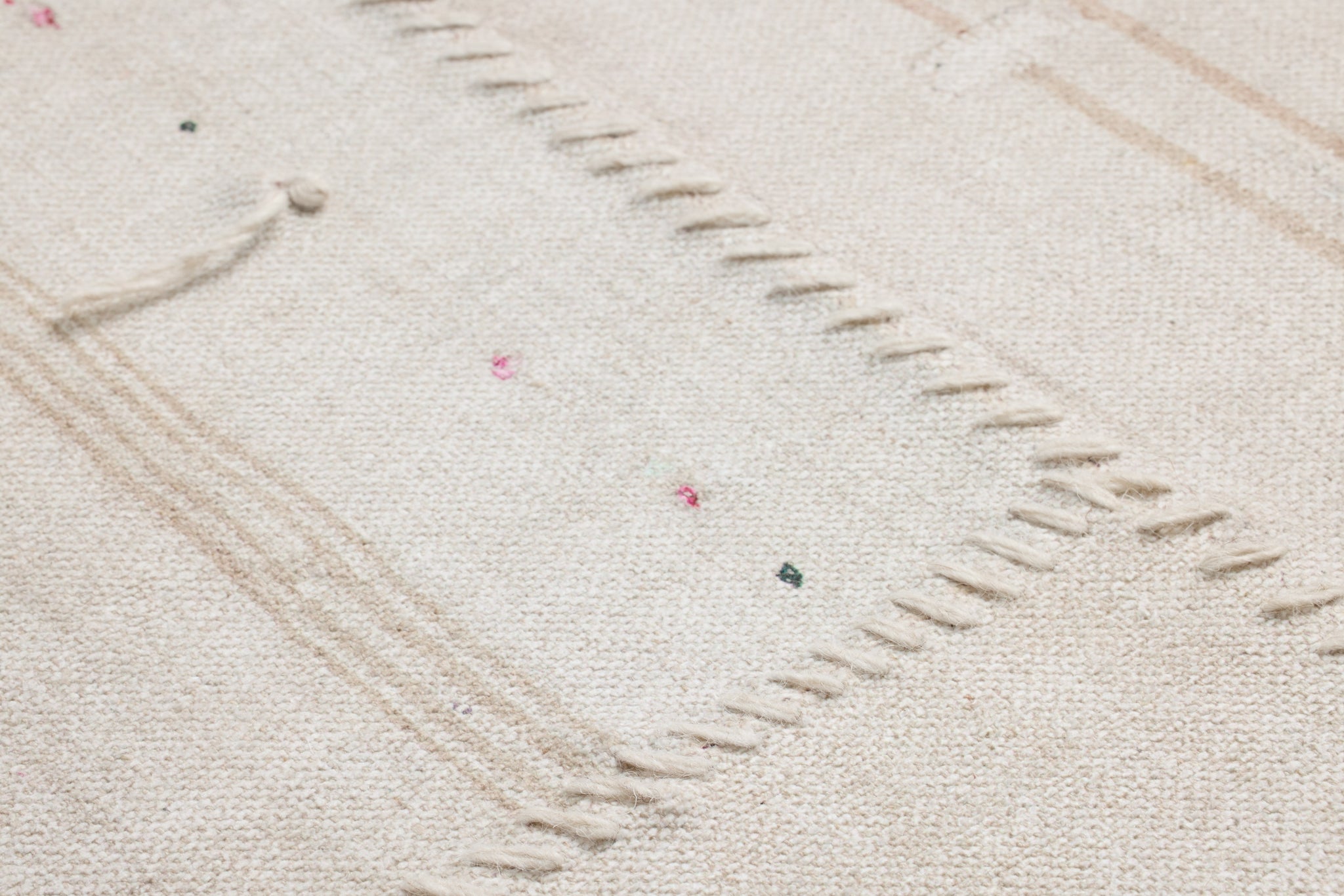 Rejuvinated Beige / Brown Rug Art - Macro Detail (H)