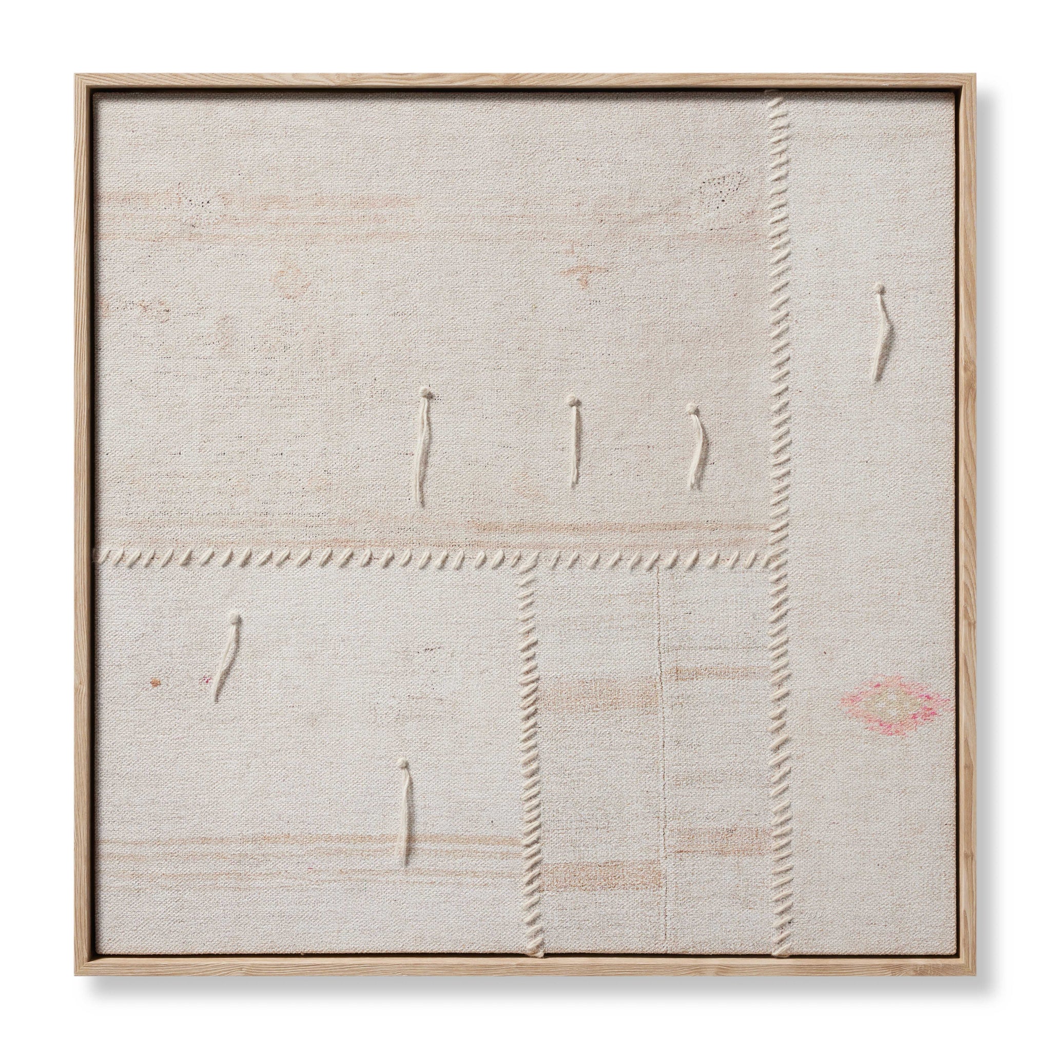 Revived Beige / Ivory Rug Art - Aerial Image
