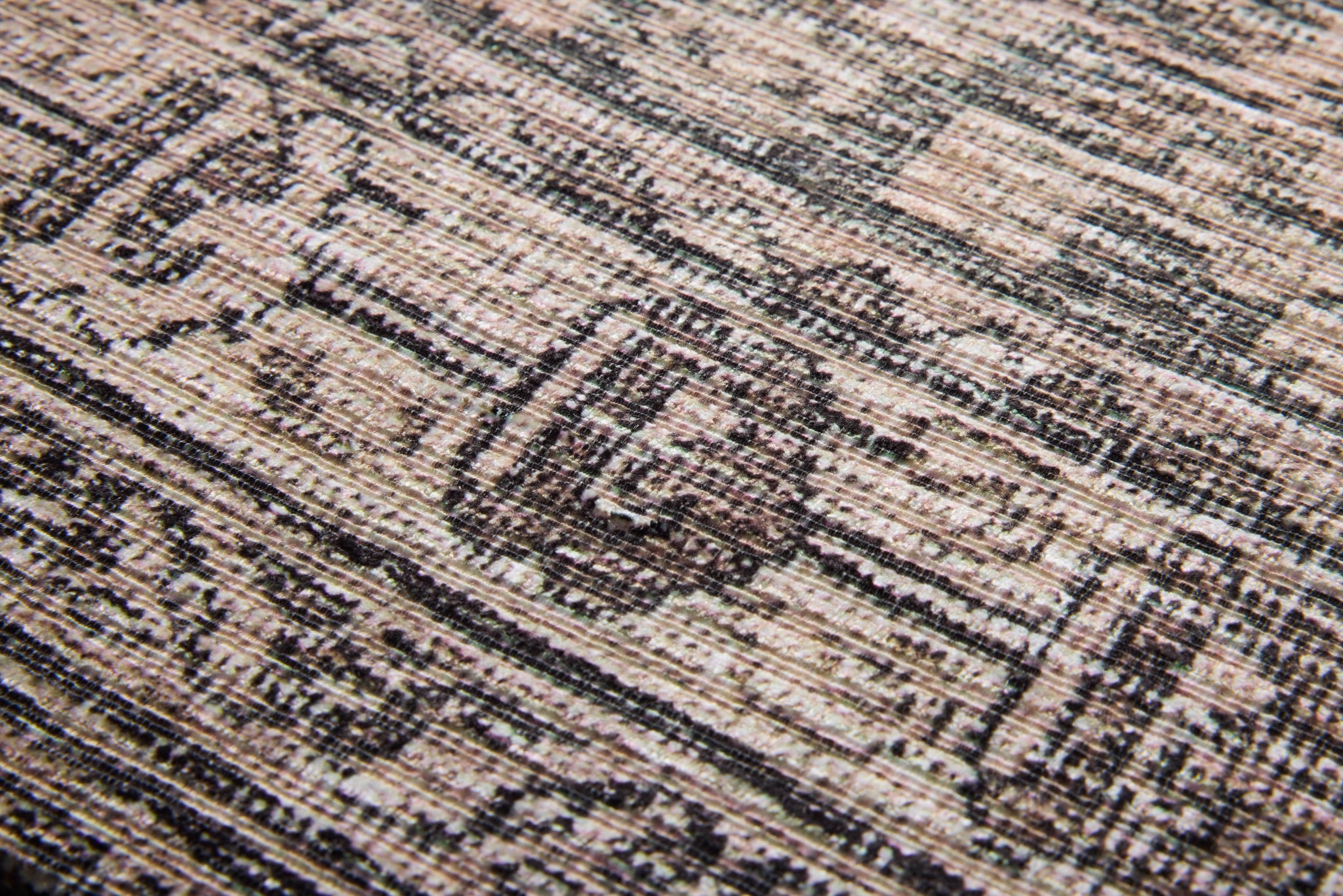 Bergamo Green / Multi Rug Art - Macro Detail (H)