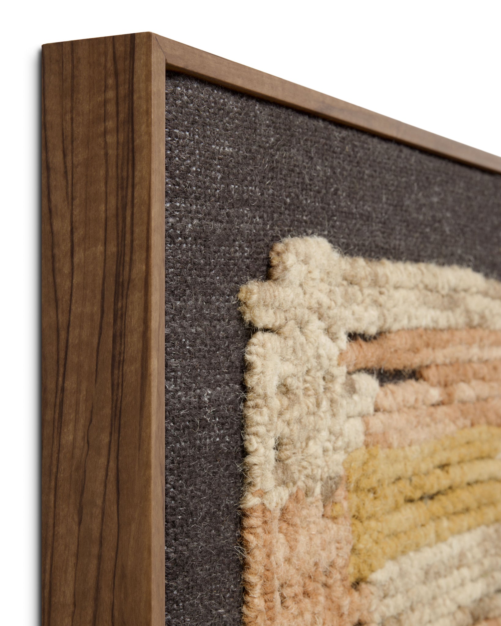Intersecting Gold / Orange Rug Art - Wall Art Corner (V)