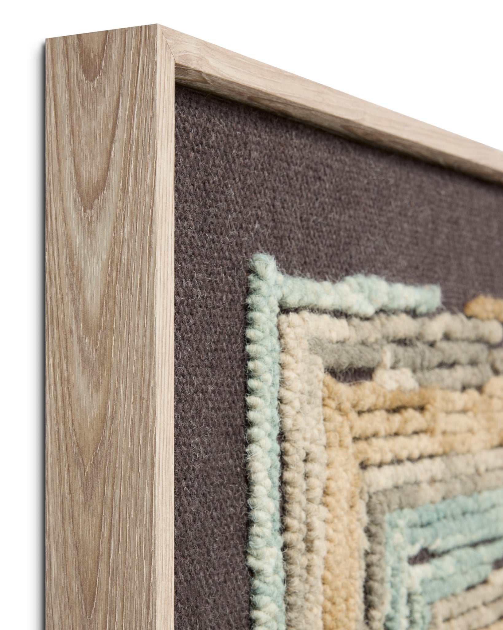 Midpoint Gold / Blue Rug Art - Wall Art Corner (V)