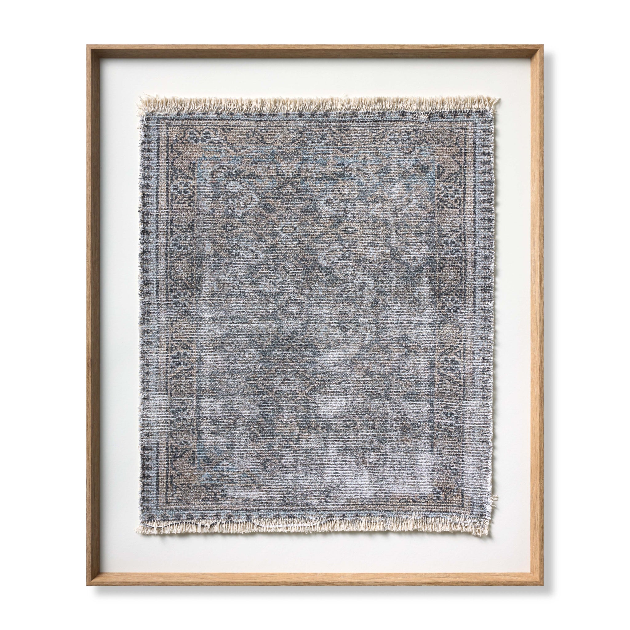 Veranasi Blue / Beige Rug Art - Aerial Image