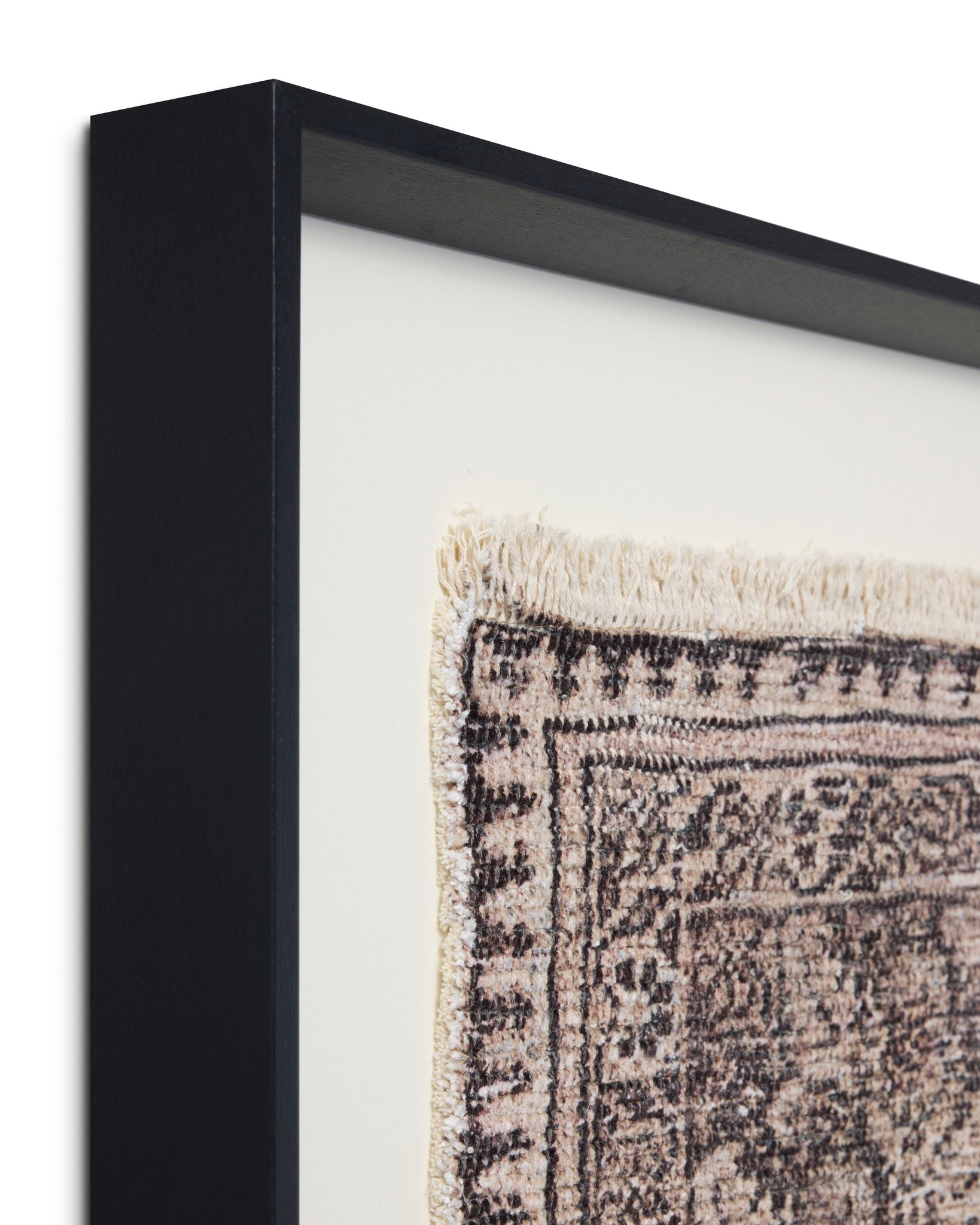 Persepolis Brown / Black Rug Art - Wall Art Corner (V)