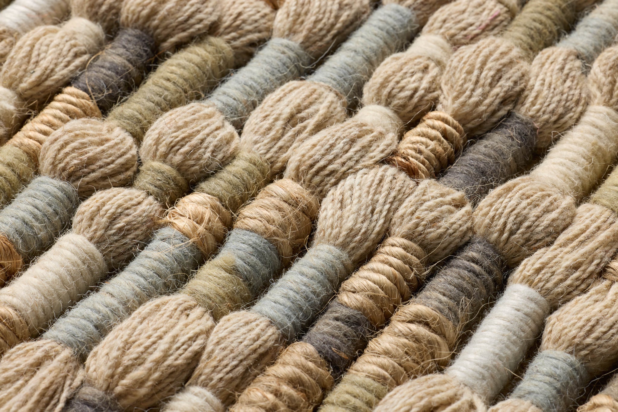 Braided Meadows Multi Rug Art - Macro Detail (H)