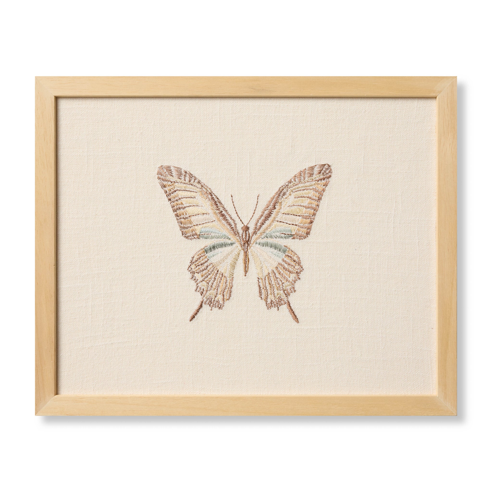 Butterfly Beige Ivory / Brown Rug Art - Aerial Image