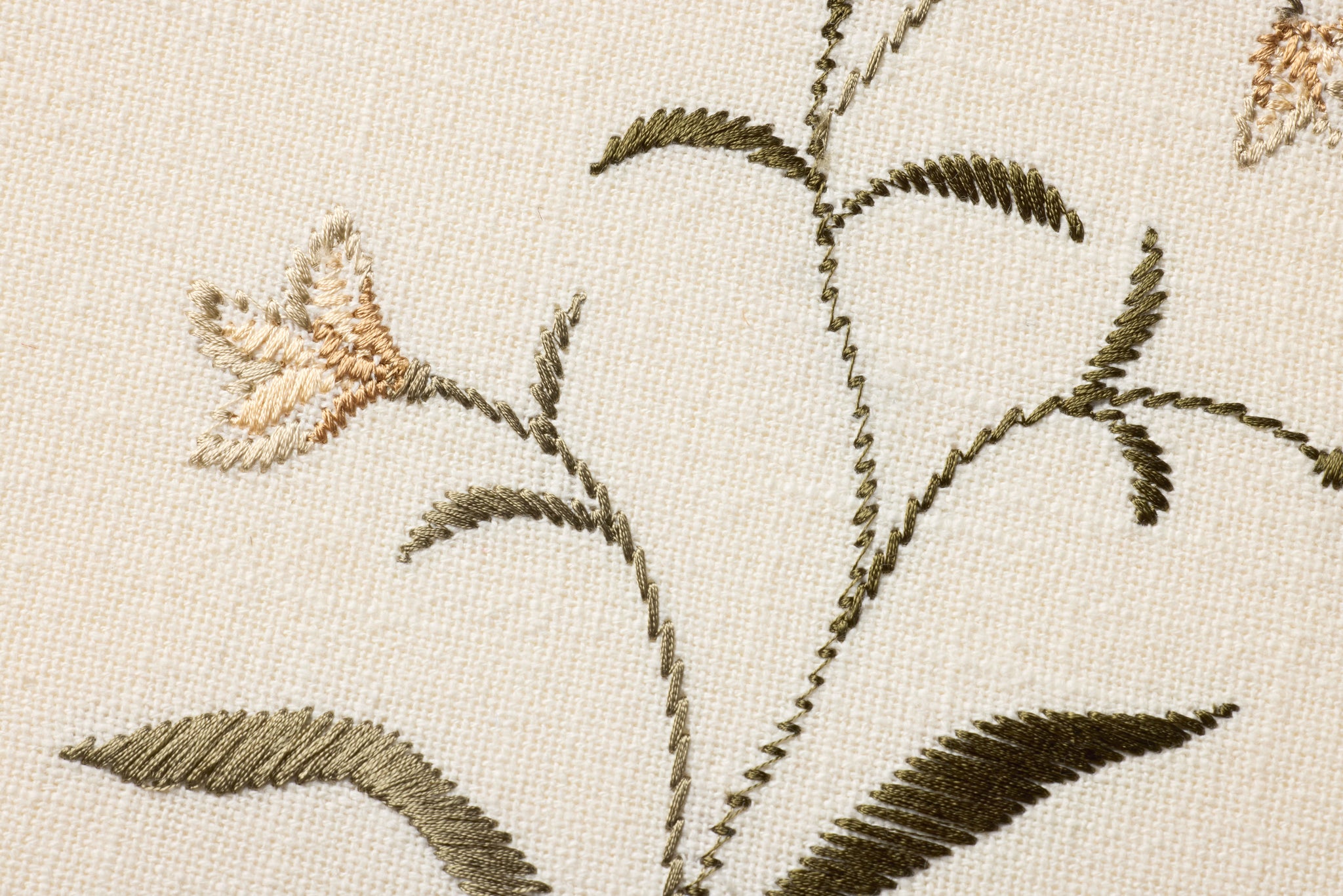 Pixie Flowers Beige Beige / Green Rug Art - Macro Detail (H)