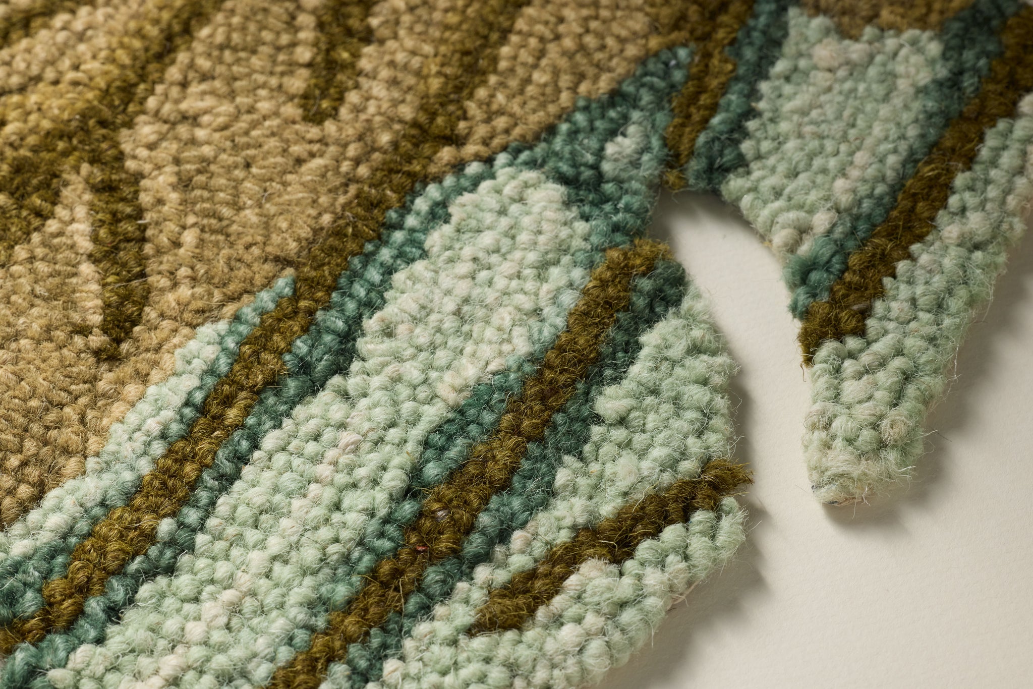 Palmera Green / Brown Rug Art - Macro Detail (H)