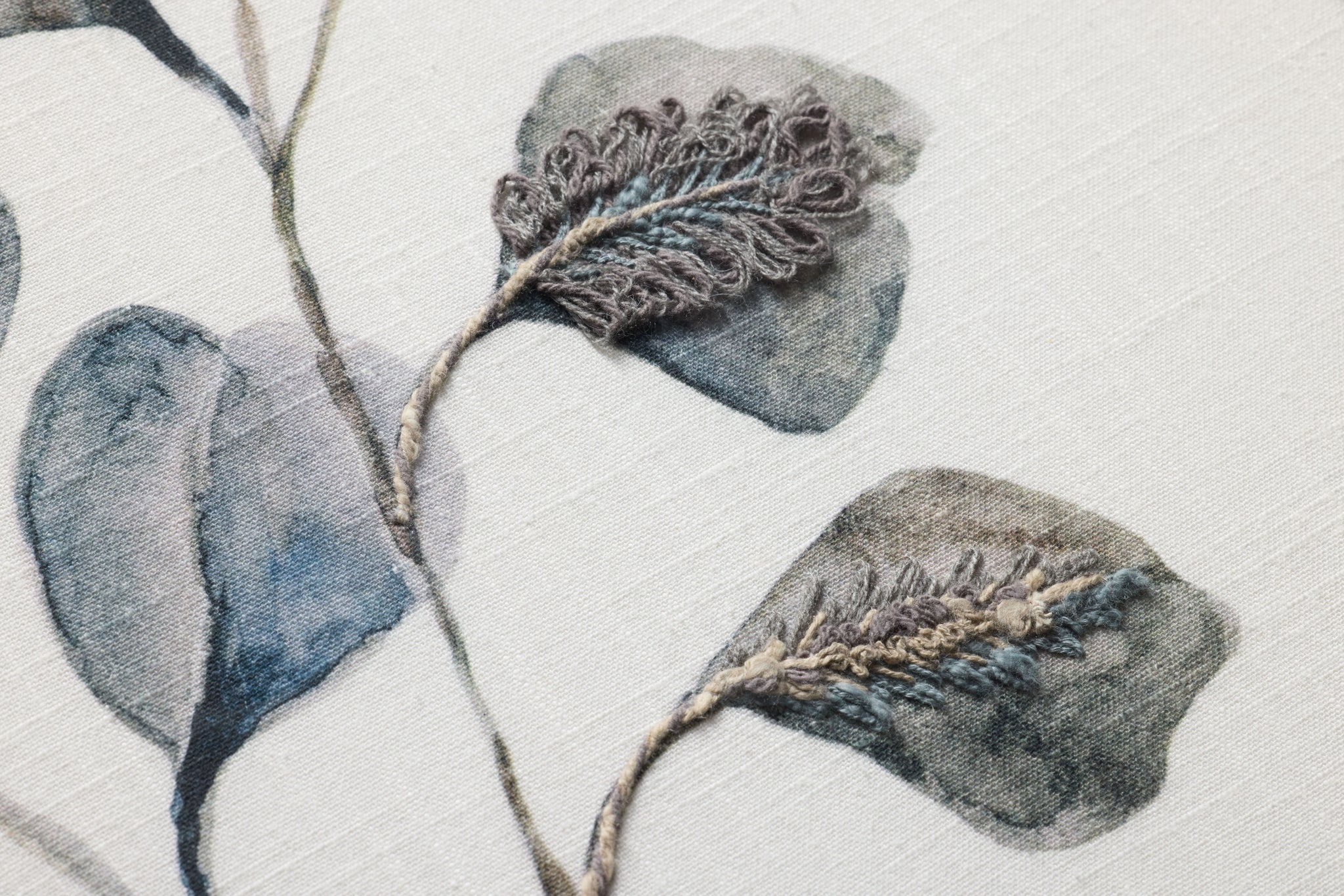 Dancing Flora Dk. Grey Rug Art - Macro Detail (H)