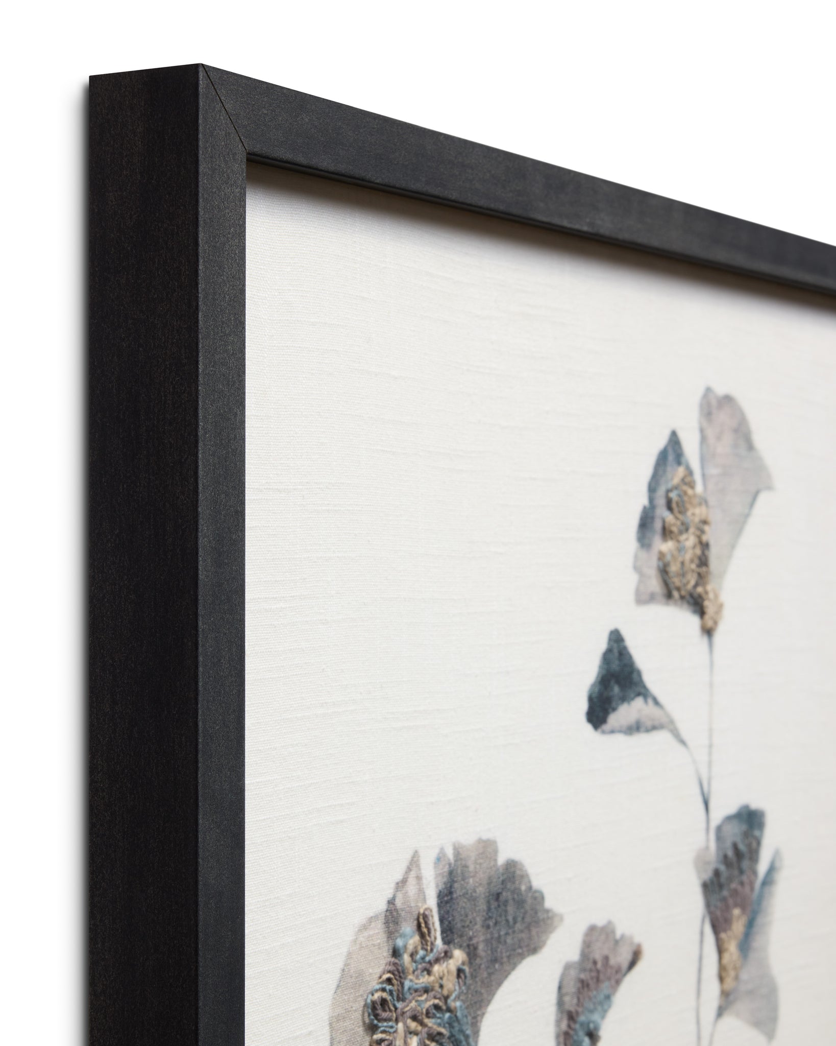 Ginkgo's Grace Dk. Grey Rug Art - Wall Art Corner (V)